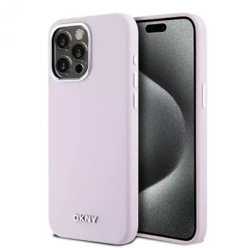 DKNY DKHMP15XSMCHLP Liquid Silicone Hard Case med MagSafe til Apple iPhone 15 Pro Max 6,7 inch pink