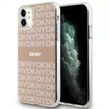 DKNY DKHMN61HRHSEP Hardcase til iPhone 11 / XR 6,1 inch pink Mono & Stripe MagSafe