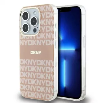 DKNY DKHMP13XHRHSEP Hardcase IML Mono & Stripe MagSafe til iPhone 13 Pro Max 6,7 inch pink