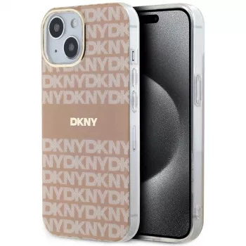 DKNY DKHMP15SHRHSEP Hardcase IML Mono & Stripe MagSafe til iPhone 15/14/13 6,1 inch pink