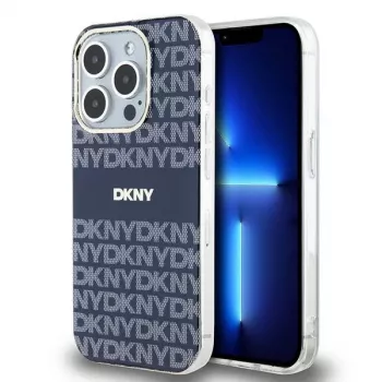 DKNY DKHMP15XHRHSEB Hard Case til Apple iPhone 15 Pro Max 6,7 inch blå IML Mono & Stripe MagSafe