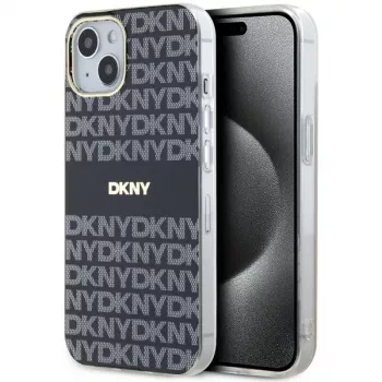 DKNY DKHMP15MHRHSEK Hard Case til iPhone 15 Plus / 14 Plus 6,7 inch sort IML Mono & Stripe MagSafe