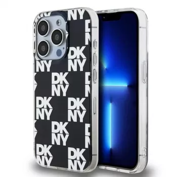 DKNY DKHCP15LHDLCEK Hardcase til Apple iPhone 15 Pro 6.1, sort, IML Checkered Mono Pattern