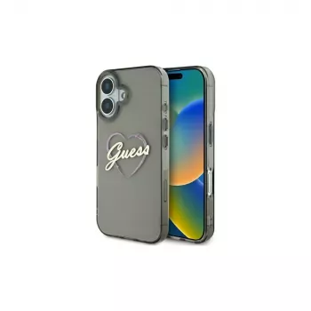 Guess GUHCP16SHCHGSPK Hardcase til iPhone 16 6,1 inch IML Heart sort