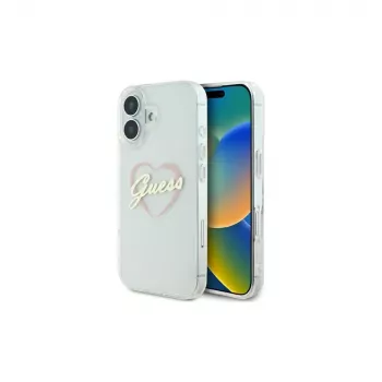 Guess GUHCP16SHCHGSPT Hardcase til Apple iPhone 16 6,1 inch Transparent IML Heart