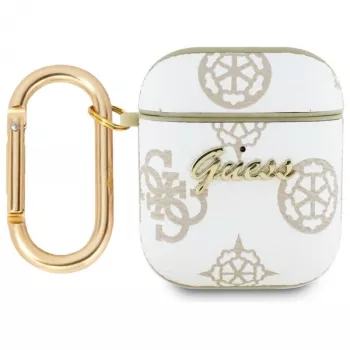Guess GUA2PG4GPH AirPods 1/2 Cover hvid 4G Hook