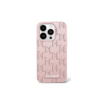 Karl Lagerfeld KLHMP16SPKHPORPP Hardcase Hot Stamp MagSafe til Apple iPhone 16 6,1 inch Pink