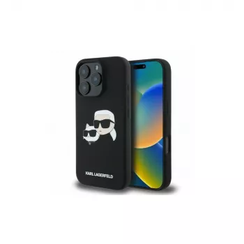 Karl Lagerfeld KLHMP16LSKCHPPLK iPhone 16 Pro 6,3 inch sort Hardcase Silikone Double Heads Print MagSafe