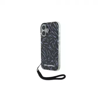 Karl Lagerfeld Zebra With Cord Case til Apple iPhone 16 - lilla