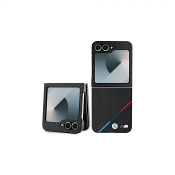 BMW Hardcase til Samsung Galaxy Z Flip6 / Z Flip7 FE - Carbon Tricolor sort