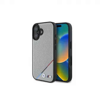 BMW M Perforated Tricolor Line MagSafe hardcase til Apple iPhone 16 6,1