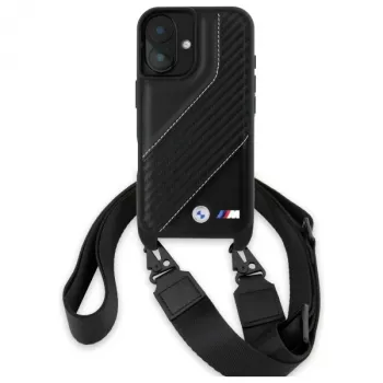 BMW M Edition Carbon Stripe & Strap hardcase til iPhone 16 6,1