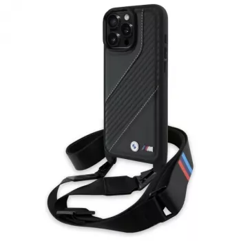 BMW M Edition Carbon Stripe & Strap hardcase til Apple iPhone 16 Pro Max 6,9