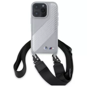 BMW M Edition Carbon Stripe & Strap hardcase til iPhone 16 Pro Max 6,9