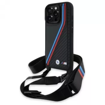 BMW M Edition Carbon Tricolor Lines & Strap hardcase til iPhone 16 Pro 6,3