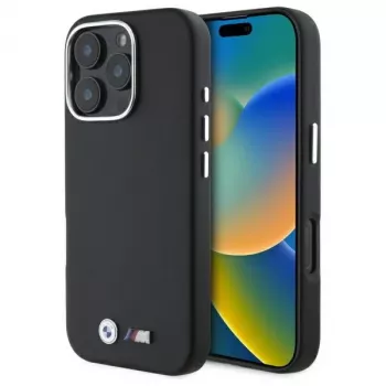 BMW M Smooth Full Wrapped Metal MagSafe hardcase til Apple iPhone 16 Pro Max 6,9 inch sort