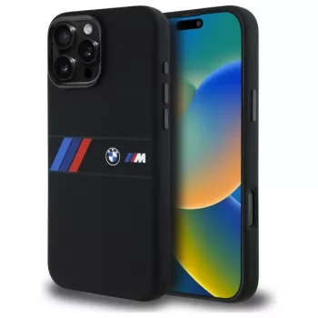 BMW M Collection silikone-hardcase med midterstribe MagSafe til Apple iPhone 16 Pro Max 6,9