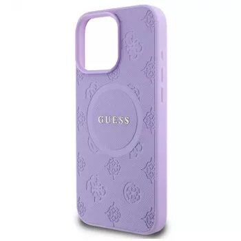 Guess GUHMP16XPSAPSMEU iPhone 16 Pro Max 6,9 inch lilla Hardcase Saffiano Peony Classic Logo MagSafe