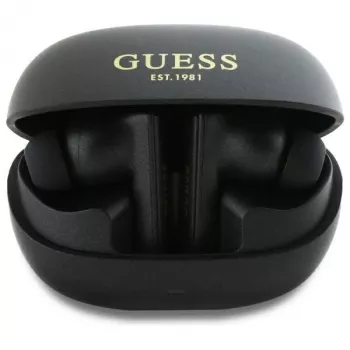 Guess Capsule Printed Logo - Bluetooth TWS ANC & ENC Øretelefoner med opladningsetui (sort)