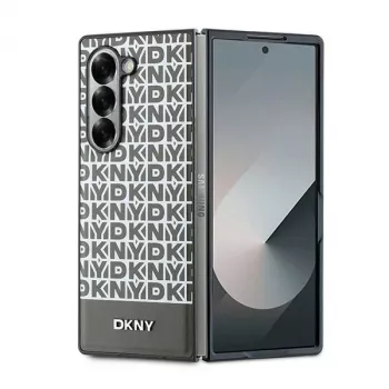 DKNY DKHMZFD6PSOSPW Samsung Galaxy Z Fold6 Bagcover brun Gentaget mønster nederste stribe