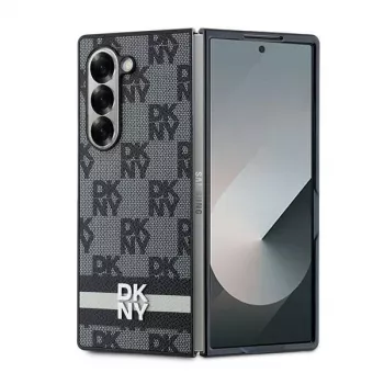 DKNY DKHCZFD6PCPTSSKZ Chequered Pattern Printed Stripes Hardcase til Samsung Galaxy Z Fold 6 - sort
