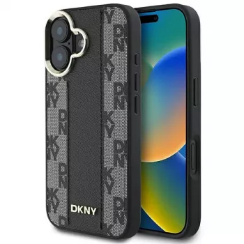 DKNY DKHMP16MPCPVSLK iPhone 16 Plus 6,7 inch sort Hardcase Checkered Pattern MagSafe