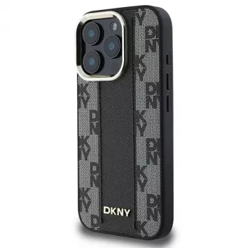 DKNY DKHMP16LPCPVSLK Hardcase til Apple iPhone 16 Pro, 6,3 inch, sort, Karomønster, MagSafe