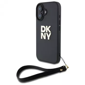 DKNY DKHCP16SPBSWSK Hard Case til Apple iPhone 16 6,1 inch sort med håndrem