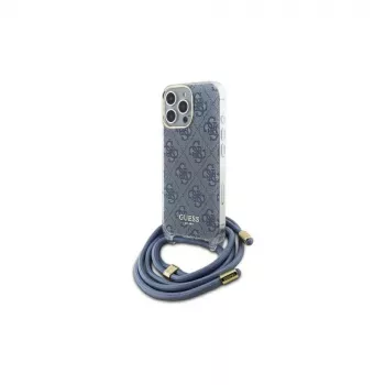 Guess GUHCP16XHC4SEB iPhone 16 Pro Max 6,9 inch blå Hardcase Crossbody Cord 4G Print