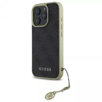 Guess GUHCP16LGF4GGR iPhone 16 Pro 6,3 inch sort hardcase 4G Charms Collection