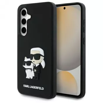 Karl Lagerfeld KLHCS24FE3DRKCNK S24 FE S721 sort/sort hardcase 3D Rubber Karl&Choupette