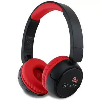 Hello Kitty Face Logo Bluetooth over-ear-hovedtelefoner rød