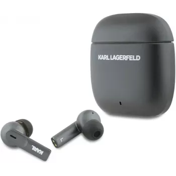 KARL LAGERFELD metal printet logo TWS earbuds med ANC/ENC - sort