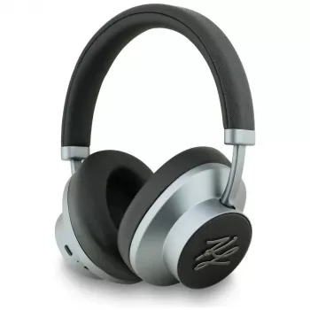 KARL LAGERFELD Grained Initials Bluetooth ANC Over-Ear-hovedtelefoner sort
