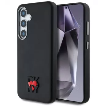 DKNY Leather Heart of NY etui til Samsung Galaxy S25 sort