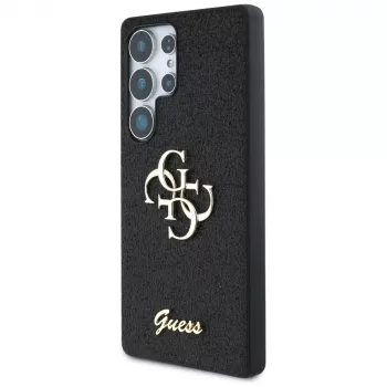 Guess Fixed Glitter Big 4G Metal Logo Case til Samsung Galaxy S25 Ultra (sort)