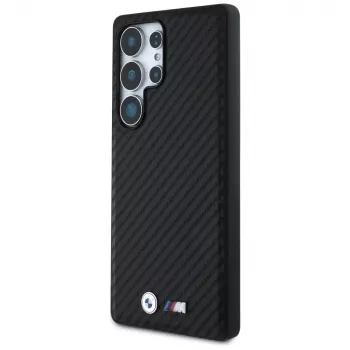 BMW Leather Carbon MagSafe Case til Samsung Galaxy S25 Ultra sort