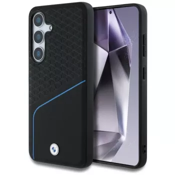 BMW Leder-TEXTURED og Glatt MagSafe Case til Samsung Galaxy S25 sort