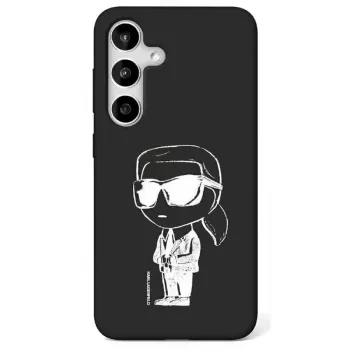 Karl Lagerfeld silikone Graffiti Ikonik Printed Logo MagSafe-cover til Samsung Galaxy S25 sort