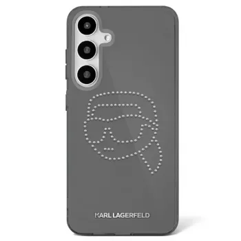 Karl Lagerfeld Rhinestones Karl Head Logo-cover til Samsung Galaxy S25 (sort)