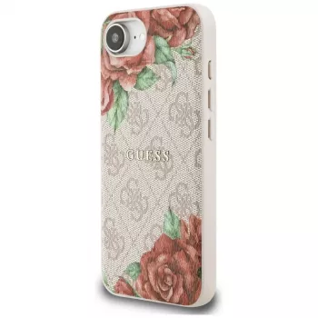Guess 4G Flowers Print MagSafe Case til iPhone 16e / 17e pink