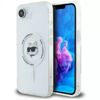 KARL LAGERFELD IML Metal Choupette Head MagSafe Case til iPhone 16e / 17e hvid