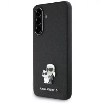 Karl Lagerfeld Saffiano K&C Metal Logo Case til Samsung Galaxy A56 5G, sort
