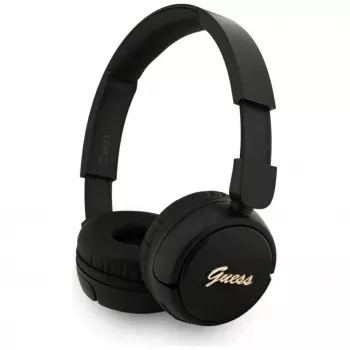 Guess Metal Logo Script trådløse Bluetooth 5.3 over-ear-hovedtelefoner, sort