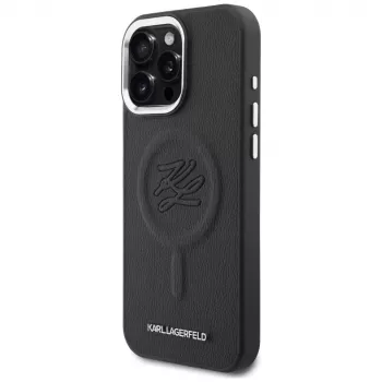 KARL LAGERFELD Embossed Ring Initials MagSafe Case til Samsung Galaxy S26, sort