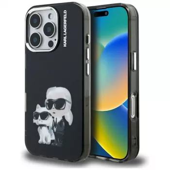 KARL LAGERFELD IML Aquarelle beskyttelsescover til Apple iPhone 16 Pro - sort