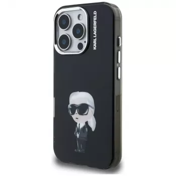 Karl Lagerfeld IML Aquarelle Karl & Logo-cover til Apple iPhone 16 Pro, sort