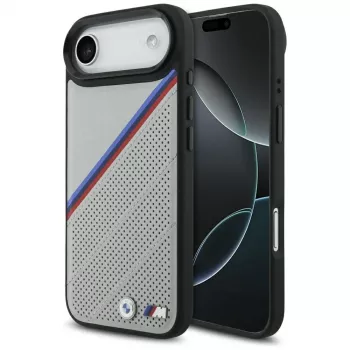 BMW M Tricolor Metal Logo MagSafe-cover til Apple iPhone Air, grå