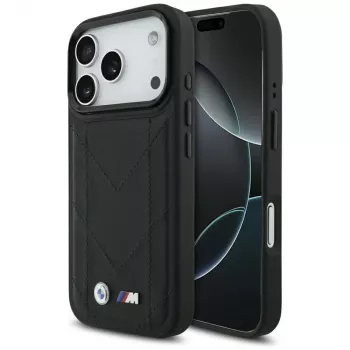 BMW M Quilted Logo MagSafe-cover til Apple iPhone 17 Pro, sort