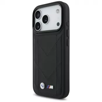 BMW M Quilted Logo MagSafe-cover til Apple iPhone 17 Pro, sort